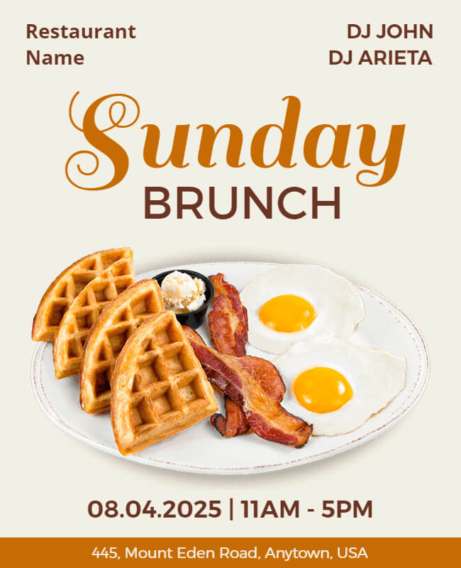 minimal brunch flyer