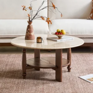 mid‑century round coffee table